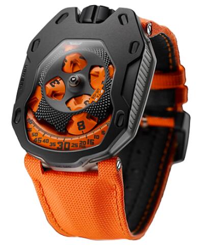 Urwerk Watch Replica 105 collection UR-105TA Black Orange